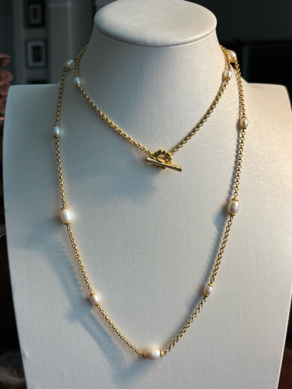 Julie Vos Long Pearl Necklace